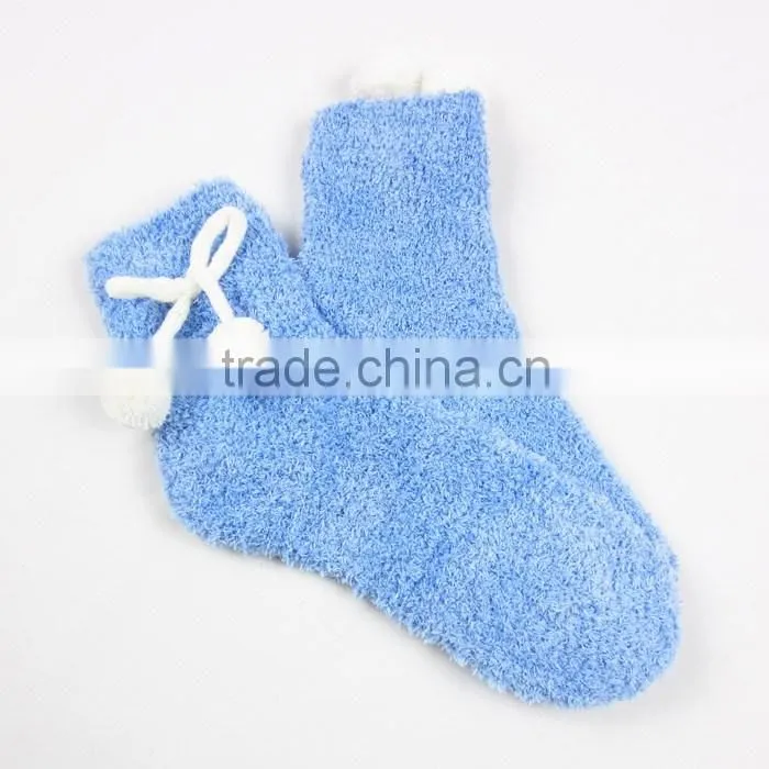 Custom warm women microfiber fuzzy socks