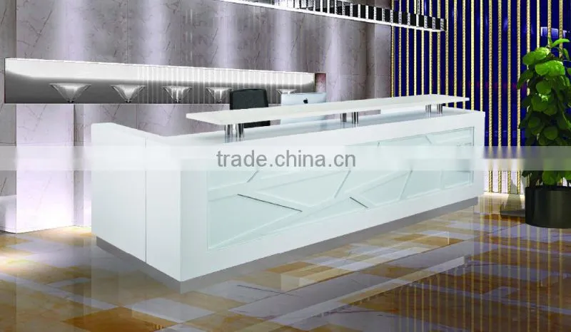 high quality modern style white reception desk factory sell directly QT2416