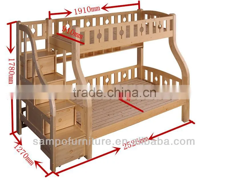 wooden toddler bunk beds with stairs