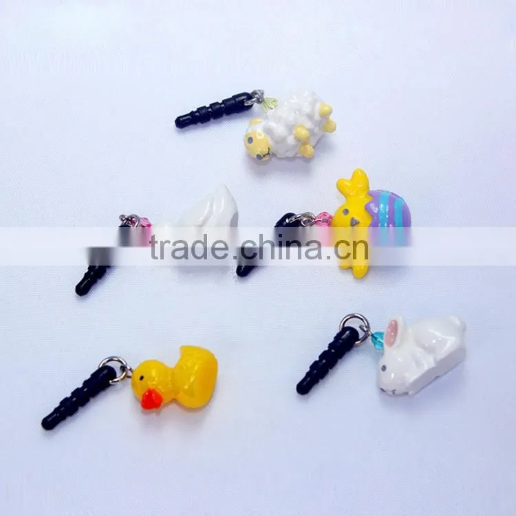best selling decorative eco-friendly resin anti dust plug charm