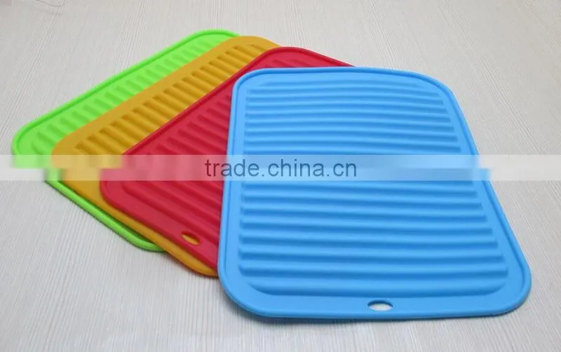 Wholesale Food grade Waterproof, Non-slip, Trivet, Tableware Pad Coasters silicone dish drying mat kitchen dish drying mat