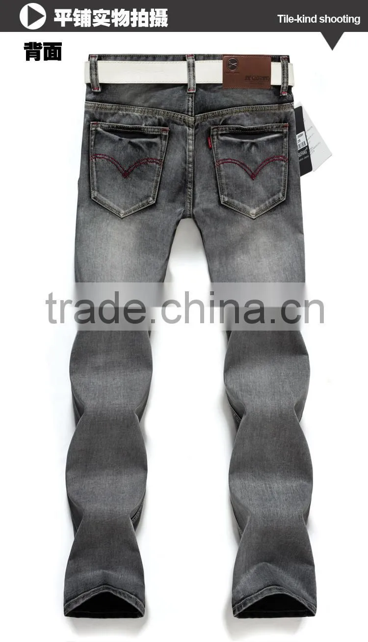 NEW casual GREY JEANS FOR MEN JEAN PANTS MENS DENIM WEAR MEN'S CLOTHING FASHIONS