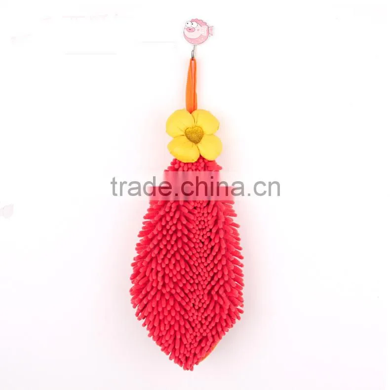 China wholesale microfiber chenille square hand towel, washclotch for home ,kitchen and bathroom