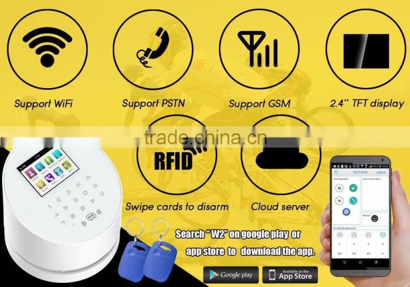 KERUI new Wifi based support IOS Android phone control gsm security wireless smart security alarm system