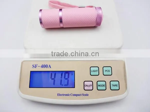 promotional flashlight with 9 waterproof torch, aluminum led flashlight housing pocket torch, 9led flashlight hand torch light