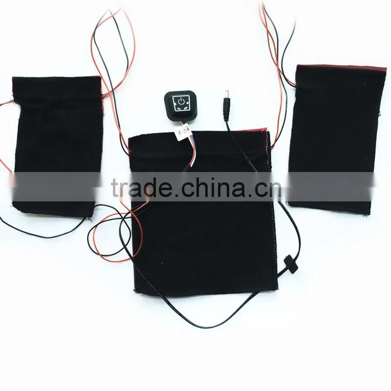 heating parts supply chain battery powered heating pad for heated clothes jacket hat shoes