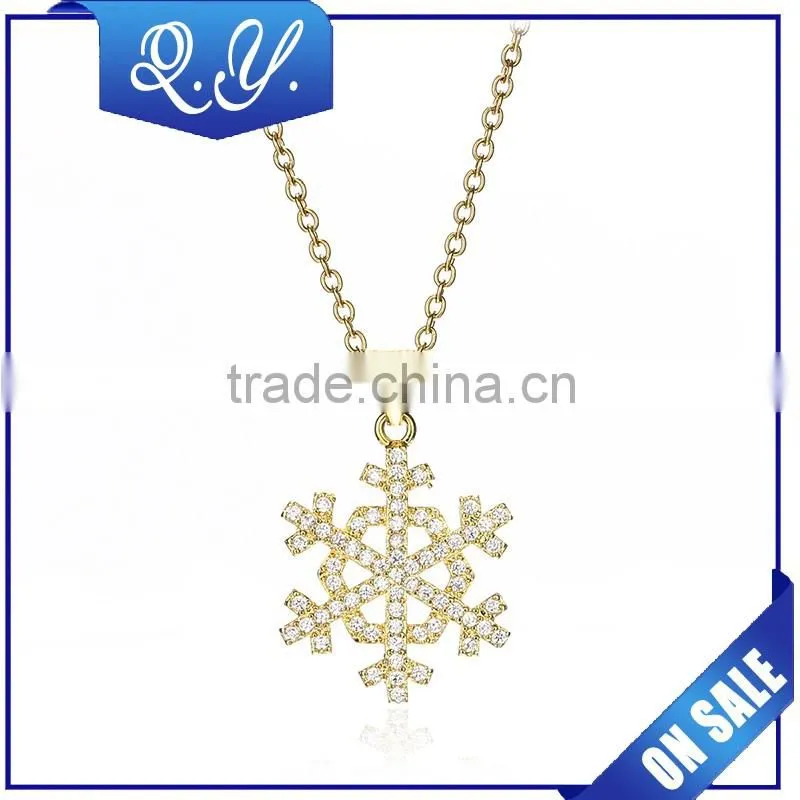 Gold chain dress accessories jewelry water drop zircon pendant necklace