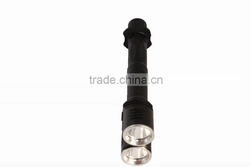 rechargeable T6 two head highpower led flashlight