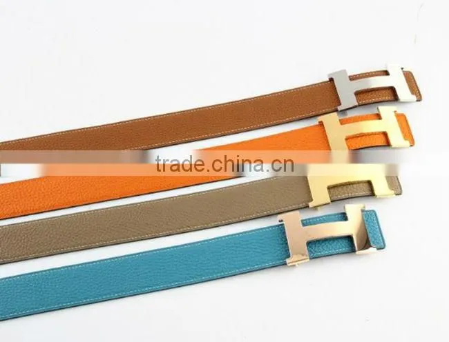 All colors litchi textured both side genuine cowhide leather straps for sale