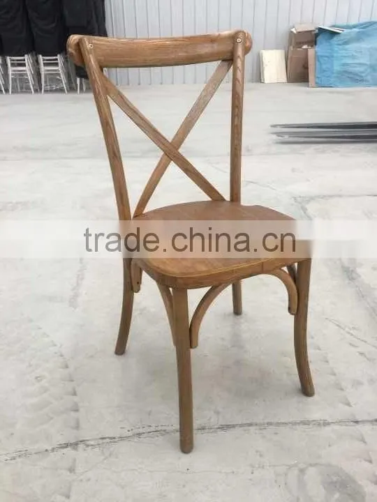 wooden oak wood antique cross back chair