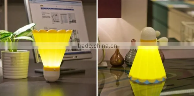 Decrative desk Badminton shape USB led Lamp