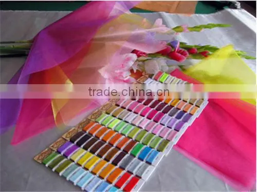 2014 Hot Sale Colorful Organza Sheets For Flower Wrapping