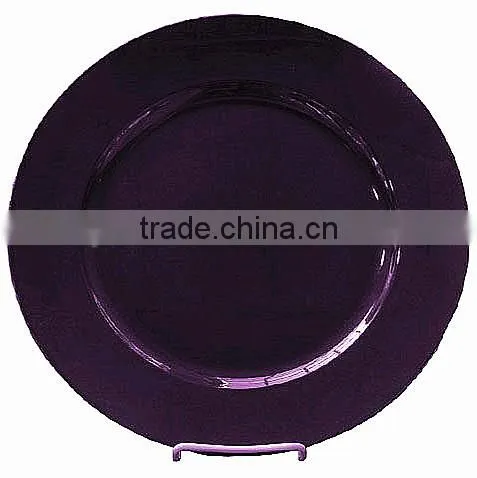 Colorful decorative plastic charger plates