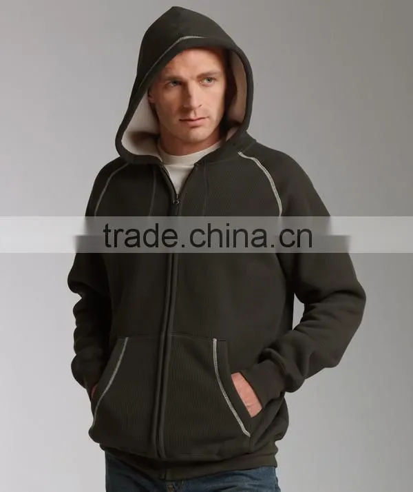 2015 Free sample hot sale lint-free zipper sweater cardigan fabric form DEC textile