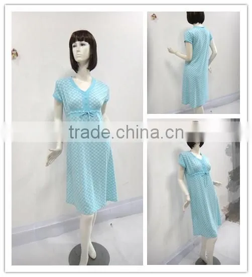 Pure and fresh and sweet bowknot nightgown women