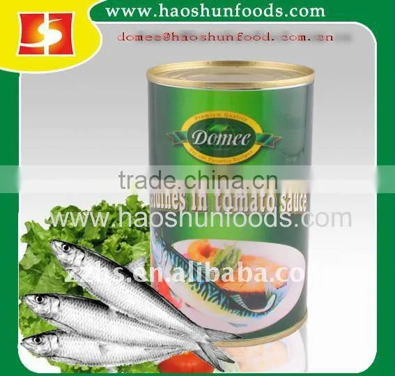 FDA Approval Canned Sardine Fish In Tomato Sauce
