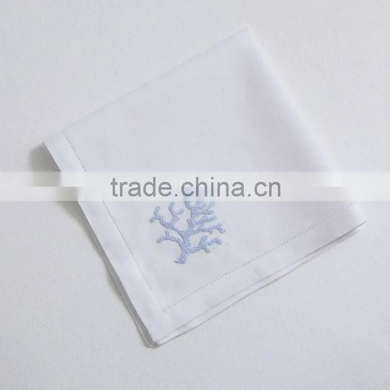 hand embroidery napkin ,hemstitch napkin,linen napkin,table napkin