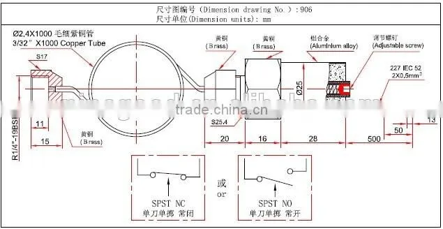 steam high temperature pressure control sensor (906)