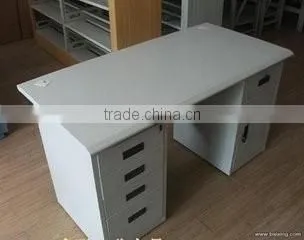 High quality cheap stainless steel double sided office desk with drawers