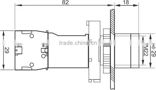 GXB2-EW3341 Push button switch