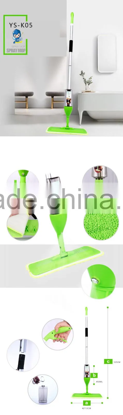 Low Price Detachable Microfiber Spray Mop