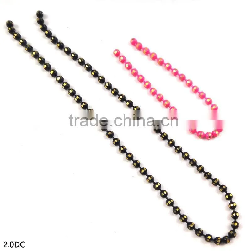 1.5DC Faceted Decoration Brass Ball Chain in NEON colours