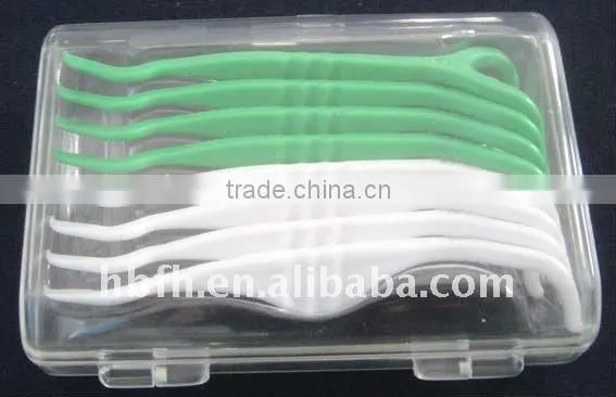 Y shaped dental floss toothpick