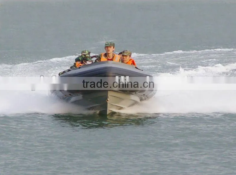 fiberglass small inflatable jet boat with outboard engine