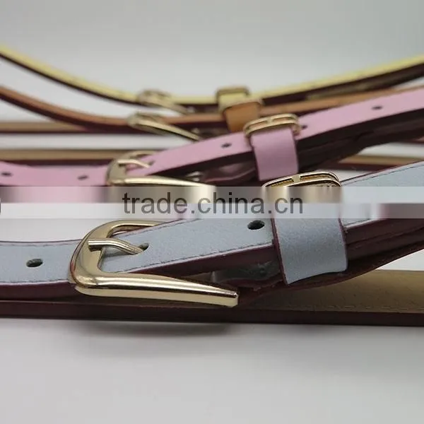 Fashionable Colorful Skinny Belts for Women in Wholesale