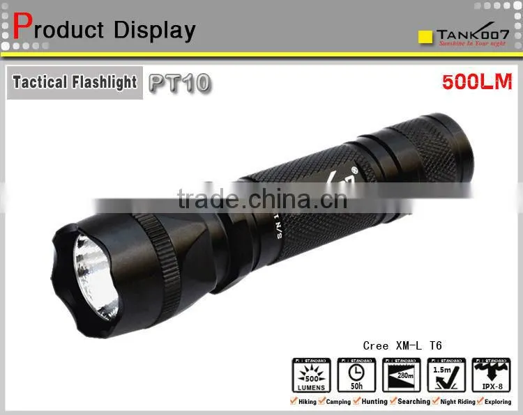 CREE tatical flashlight for hunting TANK007 PT10