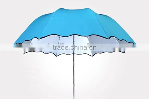 Ladies Fashion Umbrella, 3 Folding Umbrella for Rain and Sun