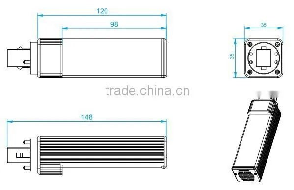 NEW Design G24 LED LAMPS Round&Square 5W/7W/9W/12W G23/G24/E27 LED Plug-in Light g24 led bulbs G24 LED lamp replacement