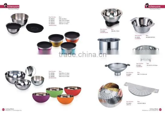 Stainless Steel Mixing Bowls, 18/10 Material, Set of 3, CE Series, Black