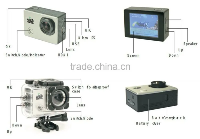 sj 6000 action camera with AVI line for Drones/Aerial