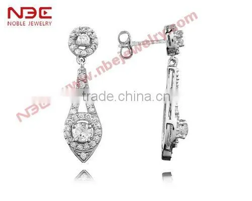 Micro pave setting 925 silver jewelry