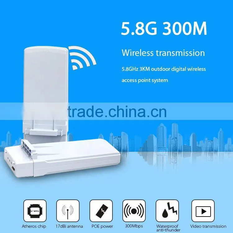 Economy 5.8ghz 3km long range wireless video transmitter solar powered wireless security systems