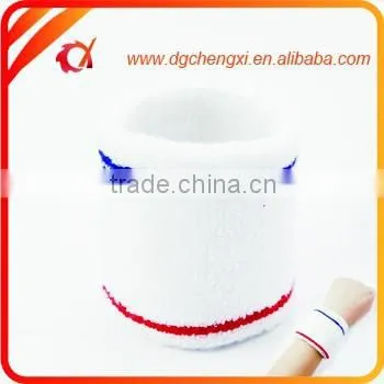 Sports 100%Cotton Wristband Customized Sweatband