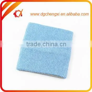 thin and comfortable blue cotton sweadband /wristband