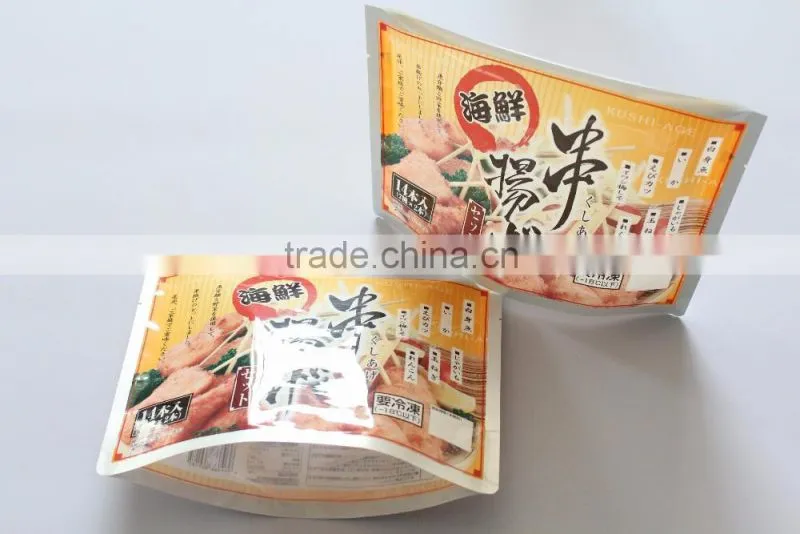 Transparent Window Zipper Stand Up Plastic Cashew Nut Packaging Bag