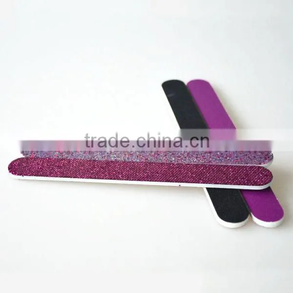 Wholesale custom shiny glitter beauty nail file giraffe personalized emery board one side decorative manicure tools factory