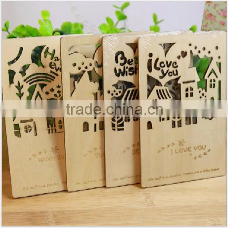 unfinished antique best selling wood card crafts