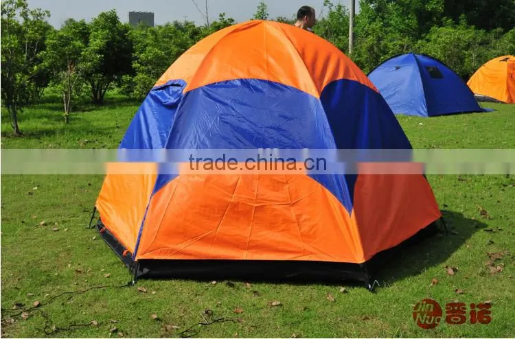 6 Person Tent Double Layer Polyester Fabric Hiking Tent
