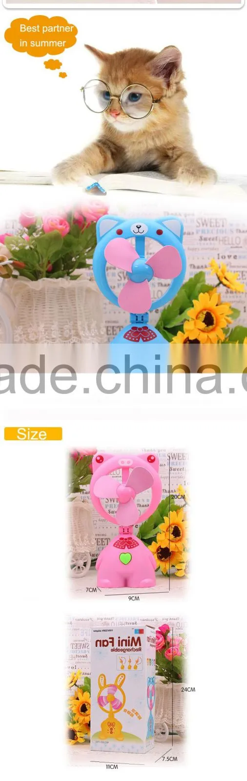 New product plastic charging mini usb fan with cold wind