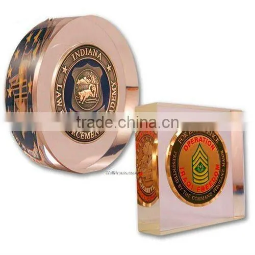 acrylic paper weight with liquid