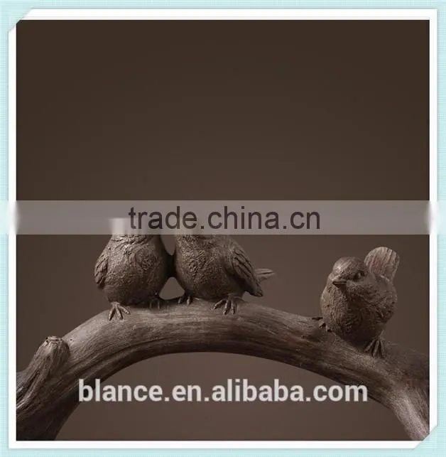 resin vintage bird small decoration resin bird for table decor