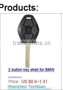 Universal remote control car key shell NO battery clamp For Audi key blank