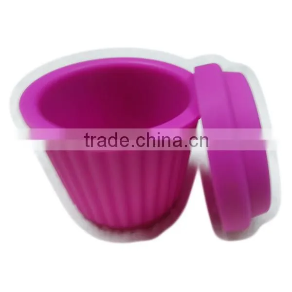 Most Popular Food Grade Promotional Gift Silicone Coffee Cup With Lids