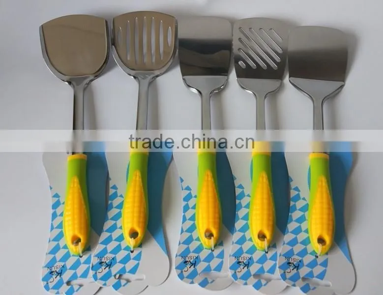 new corn handle series of kitchen tool spatula type stainless steel turner