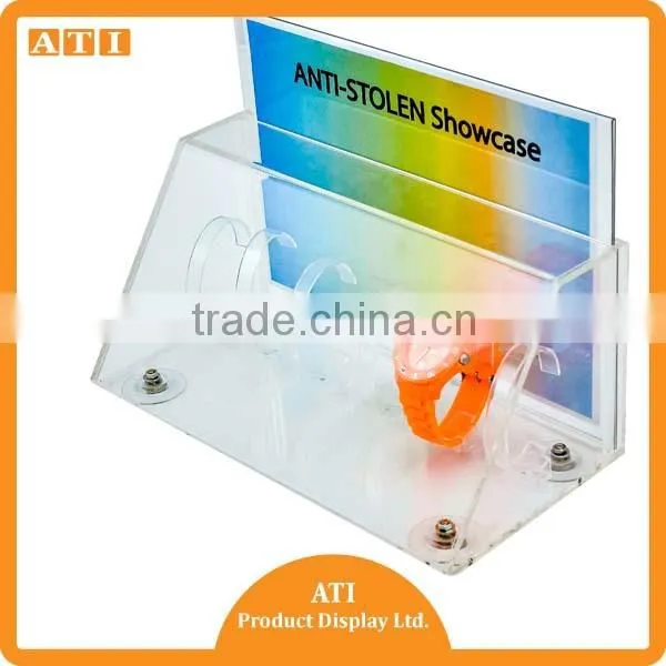 Hongkong ATI 2015 Hot Sale!!! clear acrylic watch display case