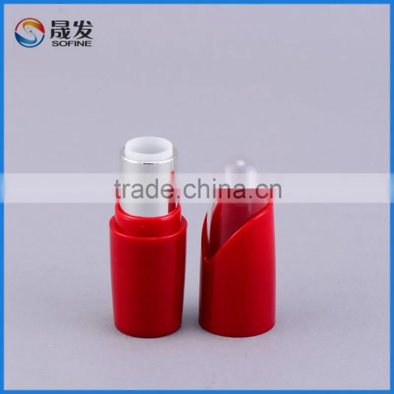 Dark red suface empty beauty lipstick tube for cosmetic